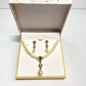 Charter Club Pearl Necklace and Earrings Set - NWT